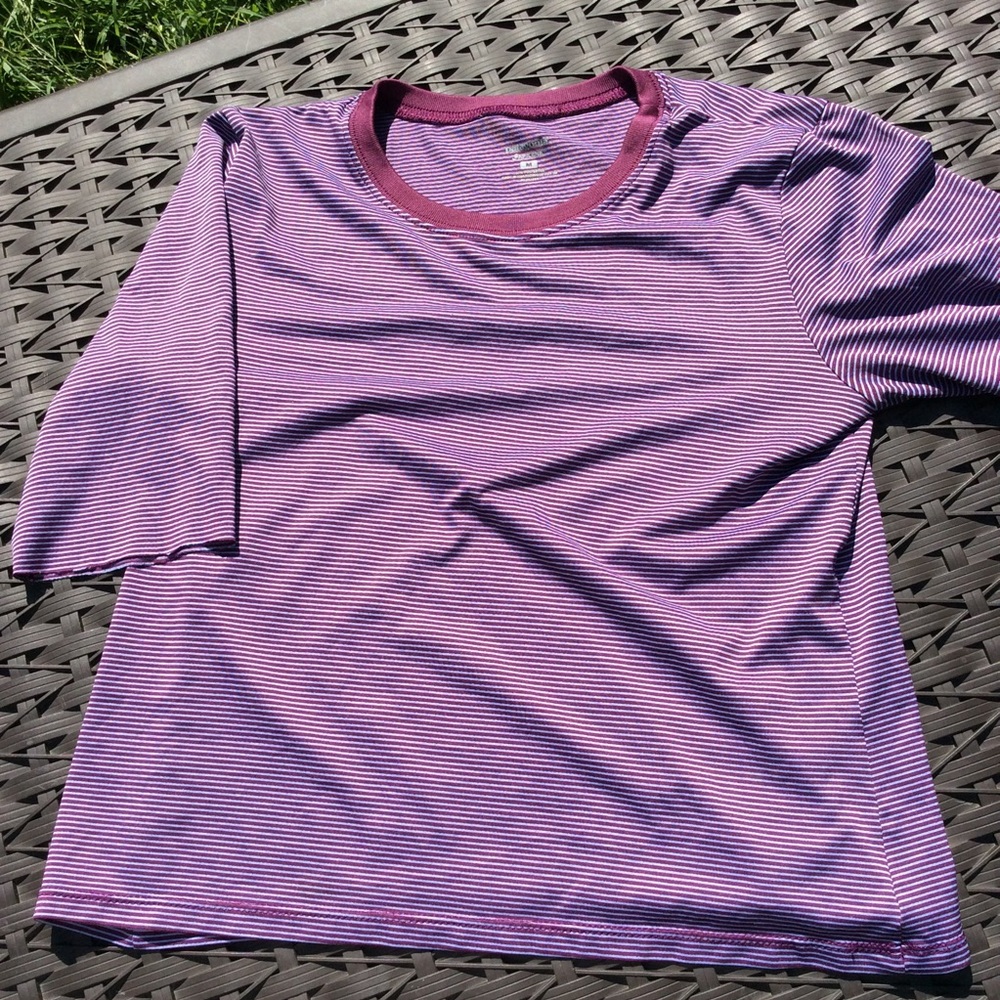 PATAGONIA APELINE SHORT SLEEVE PLUM PURPLE SHIRT M